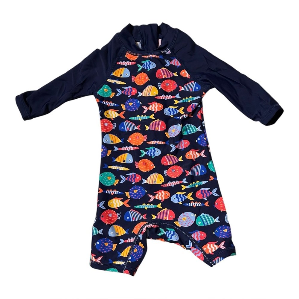 Up and Fast Baby Swimwear 6 - 9 Months Blue Fish Swim Swimsuit